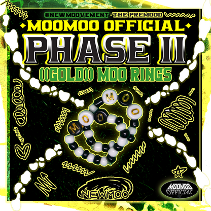 THE MOOMOO OFFICIAL GOLD KANDI RINGS ((2 RING PACK))